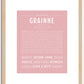 Grainne | Name Art Print