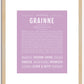 Grainne | Name Art Print