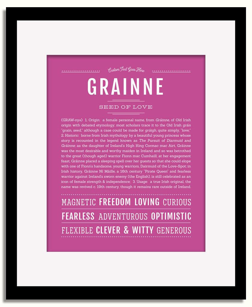 Frame Options | Dark Pink | Black Frame, Matted