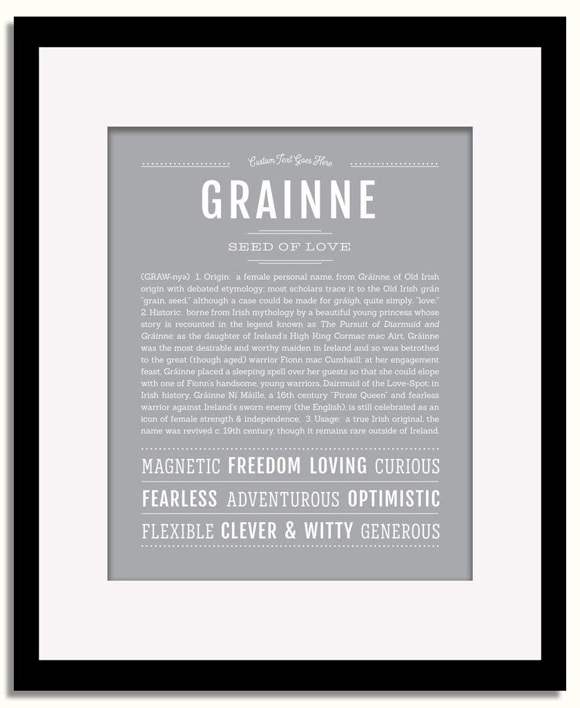 Frame Options | Sage | Black Frame, Matted