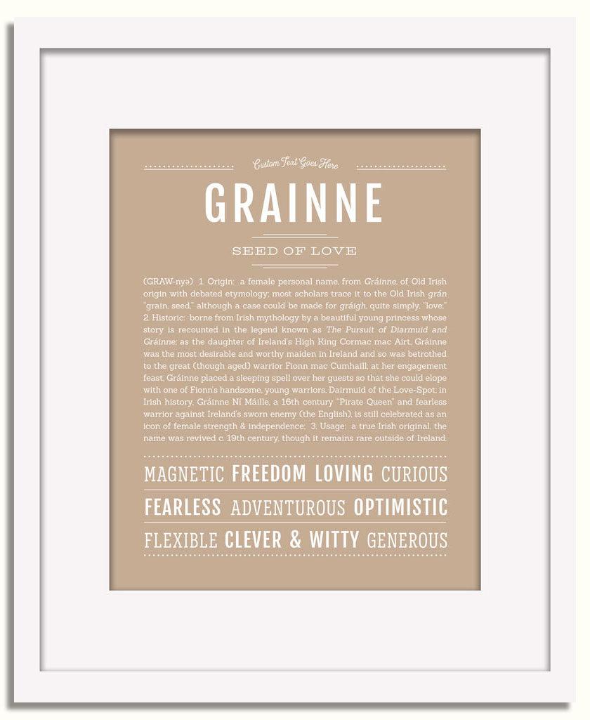 Frame Options | Tan | White Frame, Matted