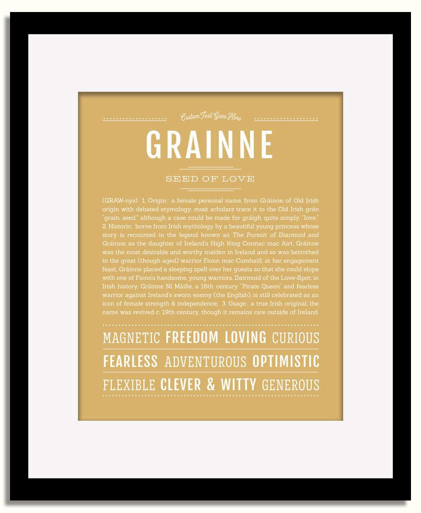 Frame Options | Matte Gold | Black Frame, Matted