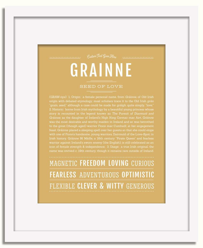 Frame Options | Matte Gold | White Frame, Matted