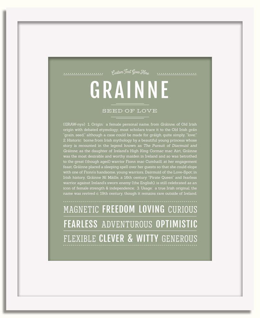 Frame Options | Sage | White Frame, Matted