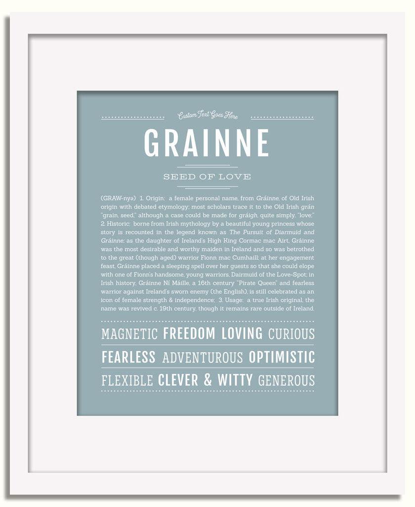 Frame Options | Powder Blue | White Frame, Matted