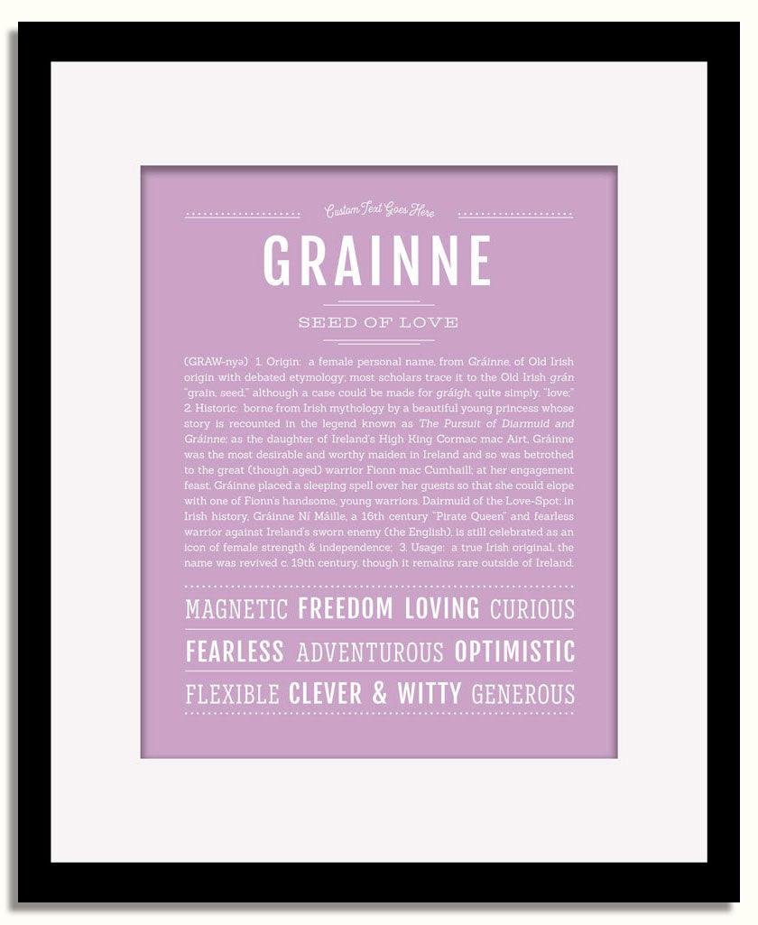 Frame Options | Lilac | Black Frame, Matted