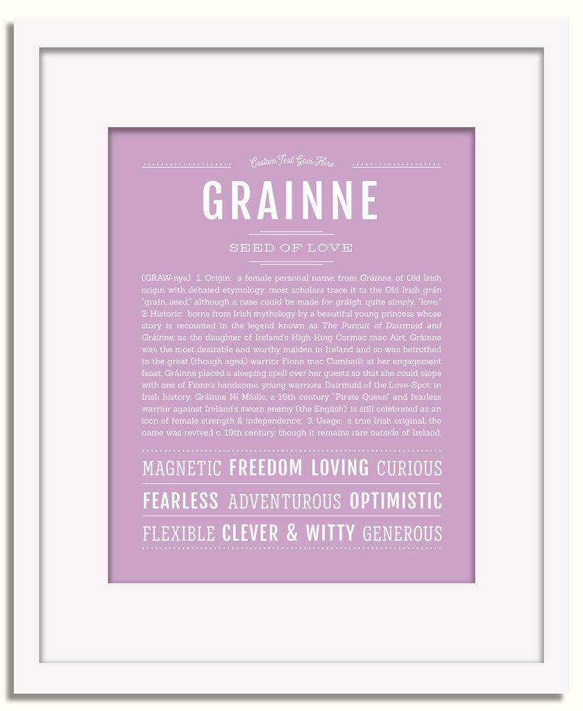 Frame Options | Lilac | White Frame, Matted