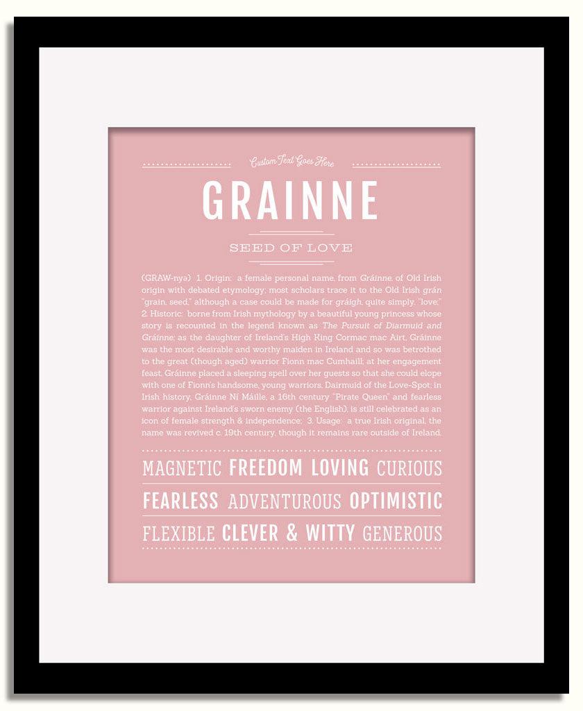 Frame Options | Dusty Rose | Black Frame, Matted