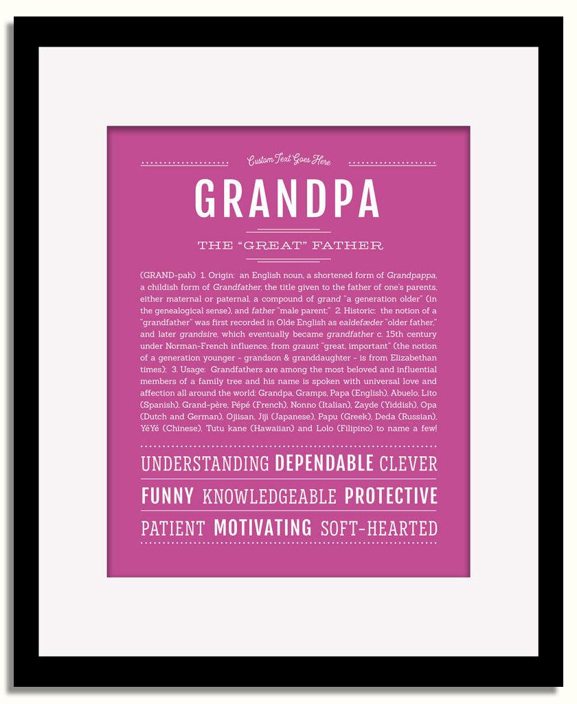 Frame Options | Dark Pink | Black Frame, Matted