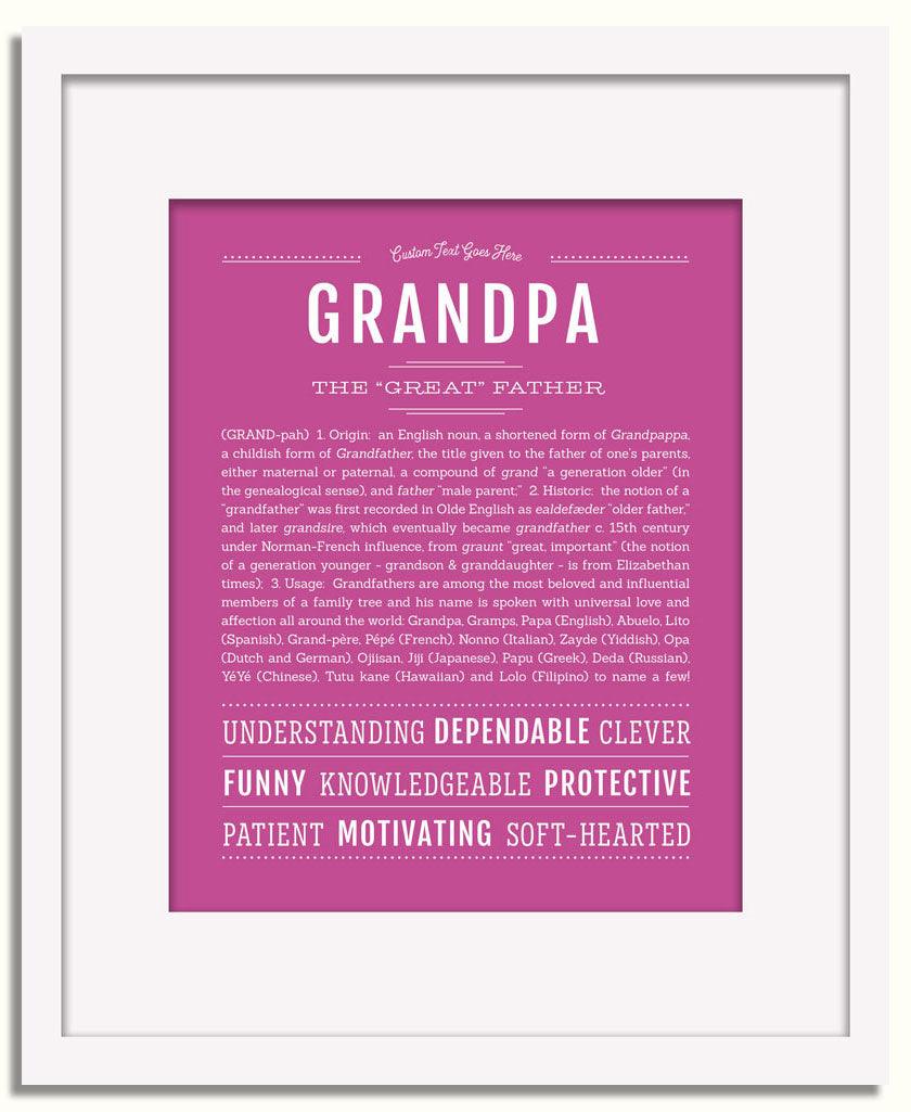 Frame Options | Dark Pink | White Frame, Matted