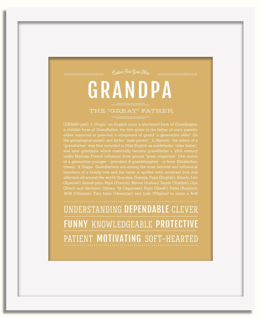 Frame Options | Matte Gold | White Frame, Matted