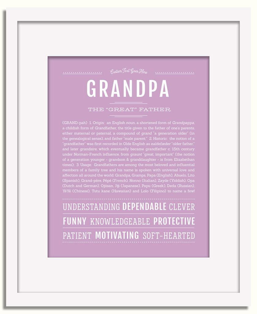 Frame Options | Lilac | White Frame, Matted