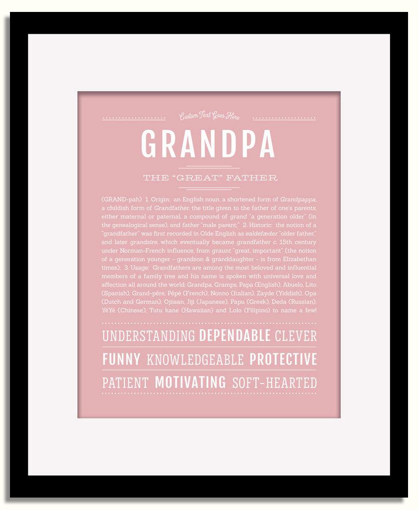 Frame Options | Dusty Rose | Black Frame, Matted