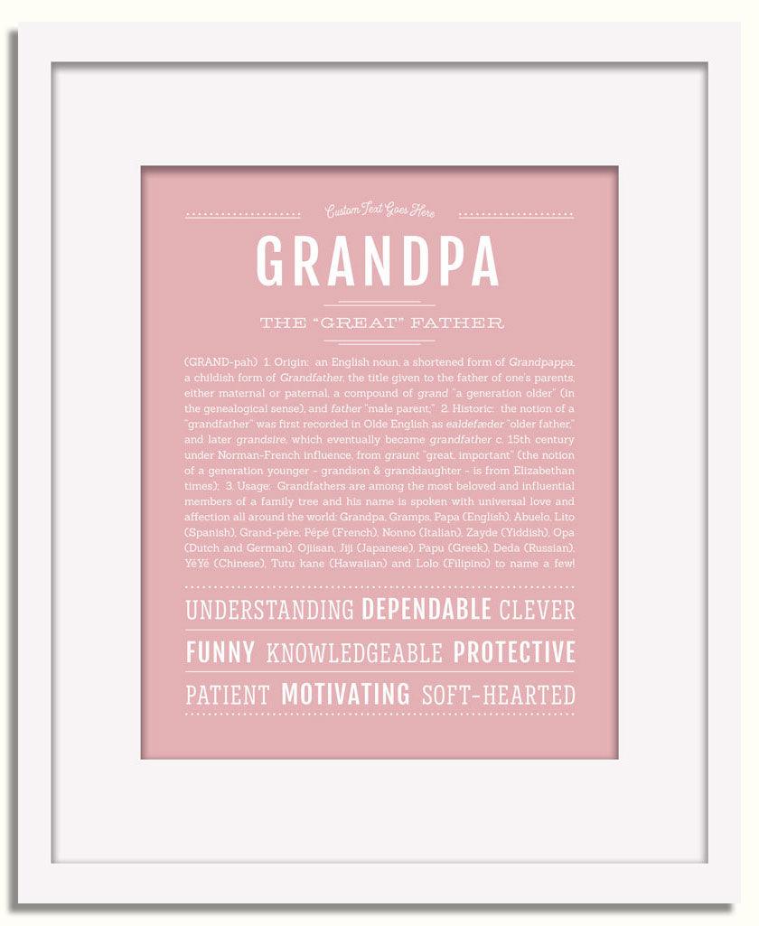 Frame Options | Dusty Rose | White Frame, Matted