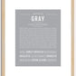 Gray (female) | Name Art Print