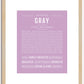 Gray (female) | Name Art Print