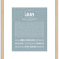 Gray (female) | Name Art Print