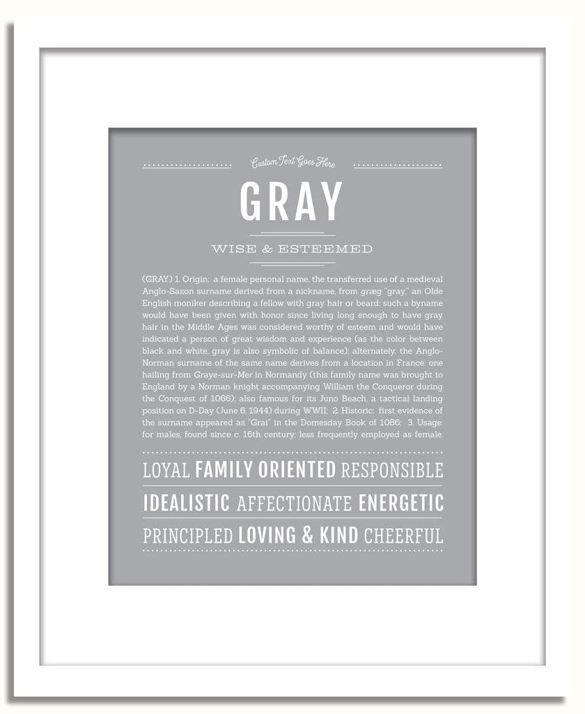 Frame Options | Light Gray | White Frame, Matted