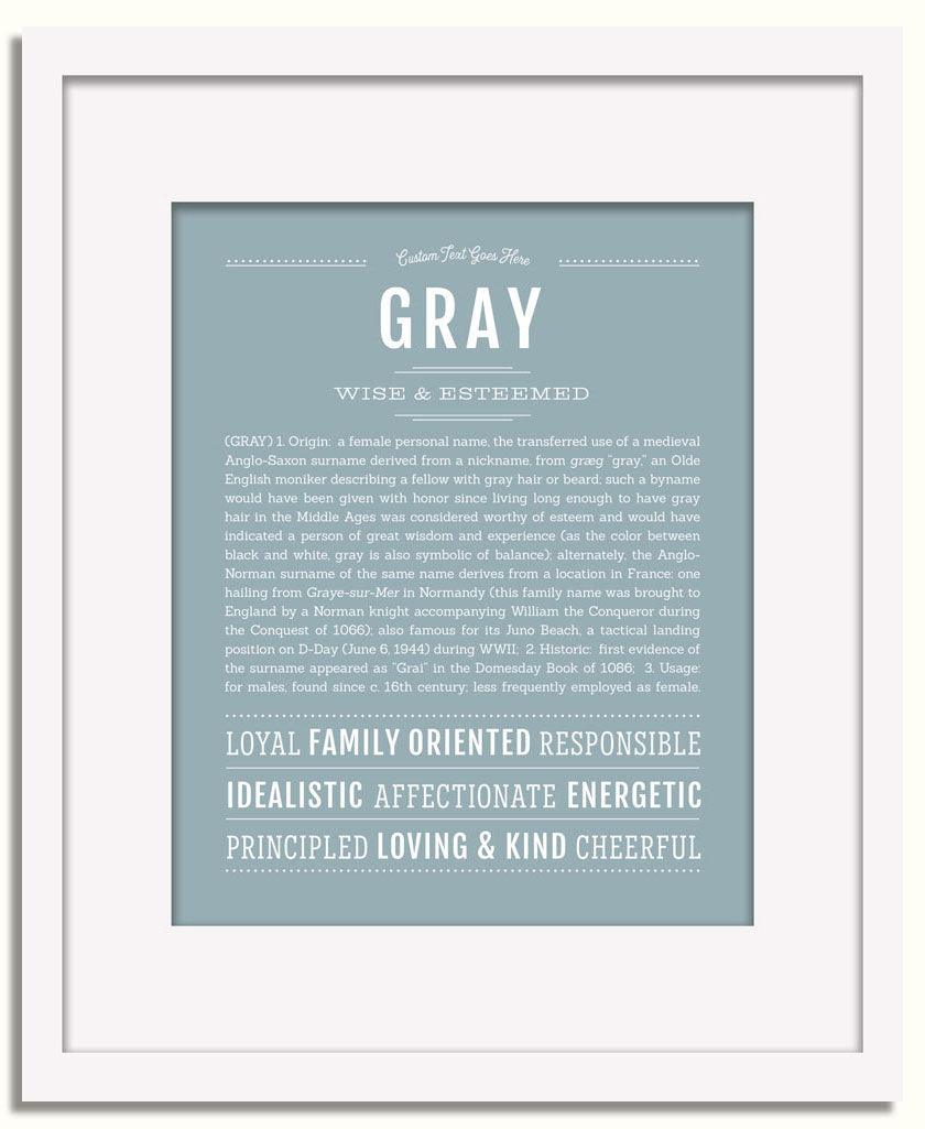 Frame Options | Powder Blue | White Frame, Matted