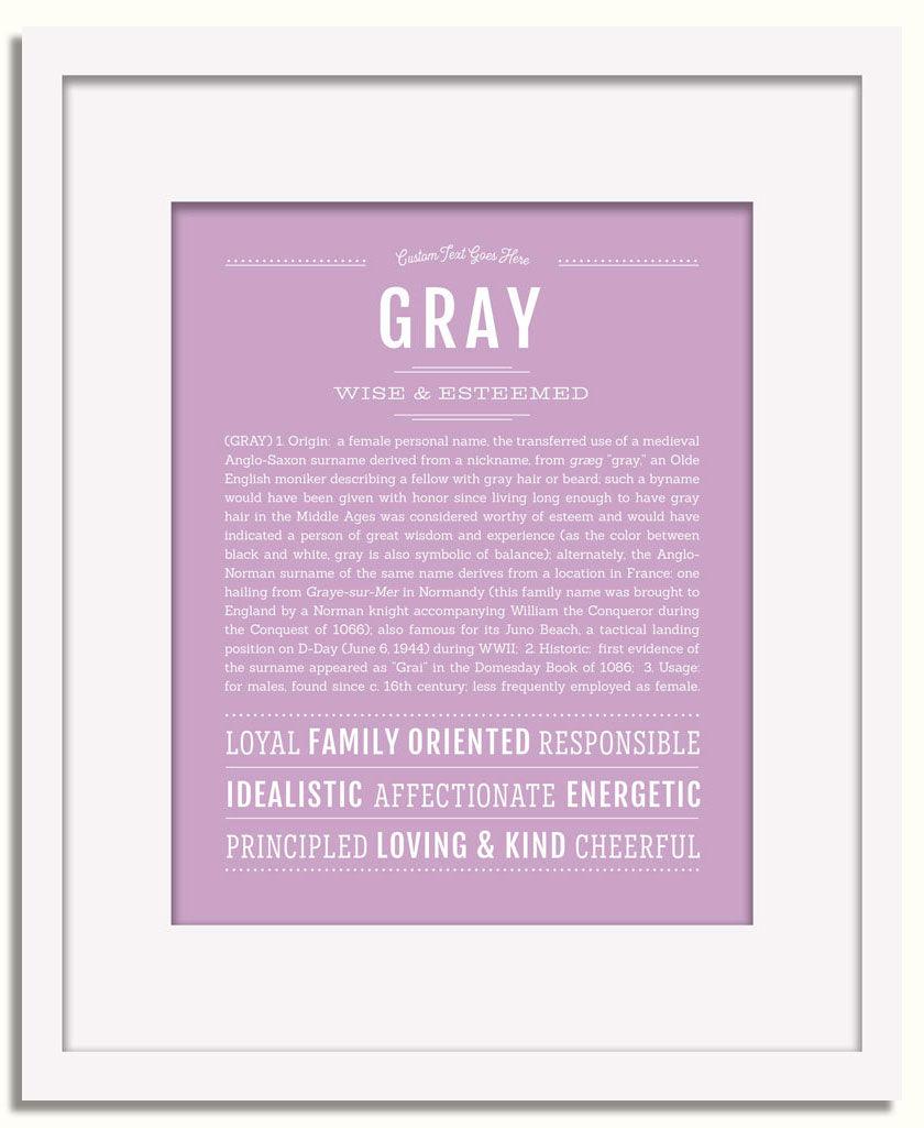 Frame Options | Lilac | White Frame, Matted