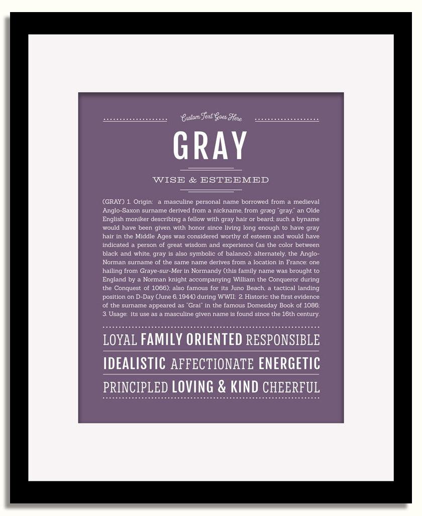 Frame Options | Deep Purple | Black Frame, Matted