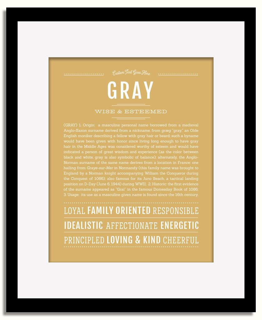 Frame Options | Matte Gold | Black Frame, Matted