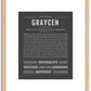 Graycen | Name Art Print