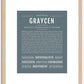 Graycen | Name Art Print