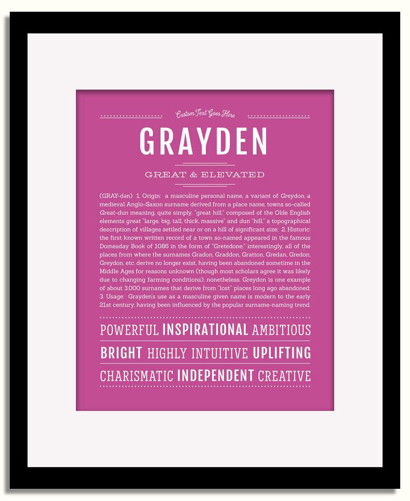 Frame Options | Dark Pink | Black Frame, Matted