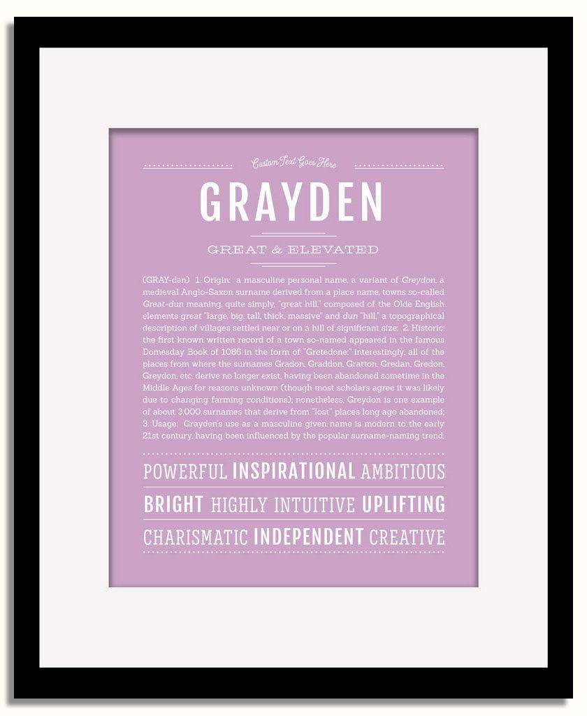 Frame Options | Lilac | Black Frame, Matted