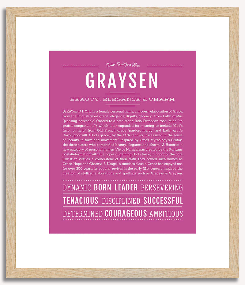 Graysen (female) | Name Art Print