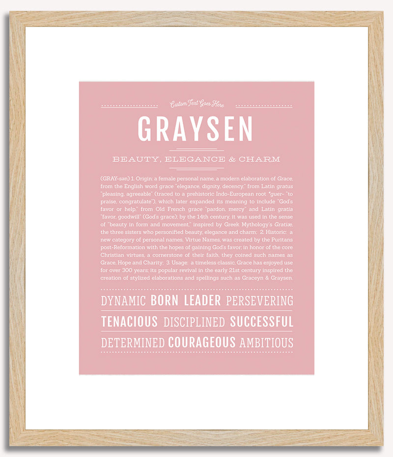 Graysen (female) | Name Art Print