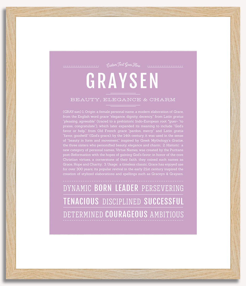 Graysen (female) | Name Art Print