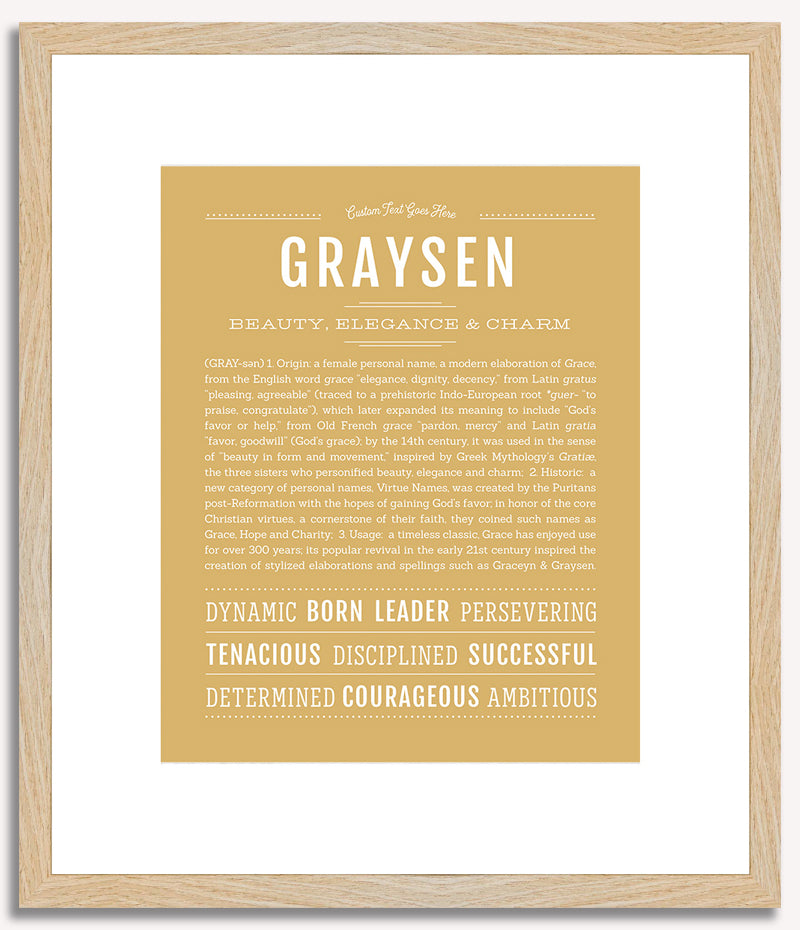 Graysen (female) | Name Art Print