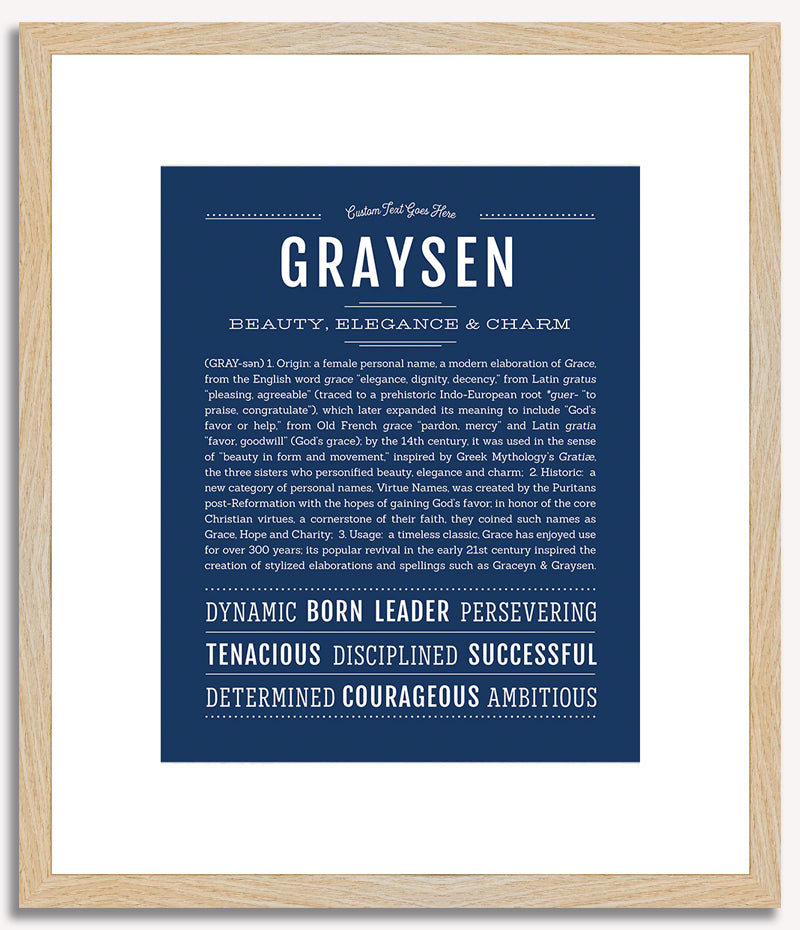 Graysen (female) | Name Art Print