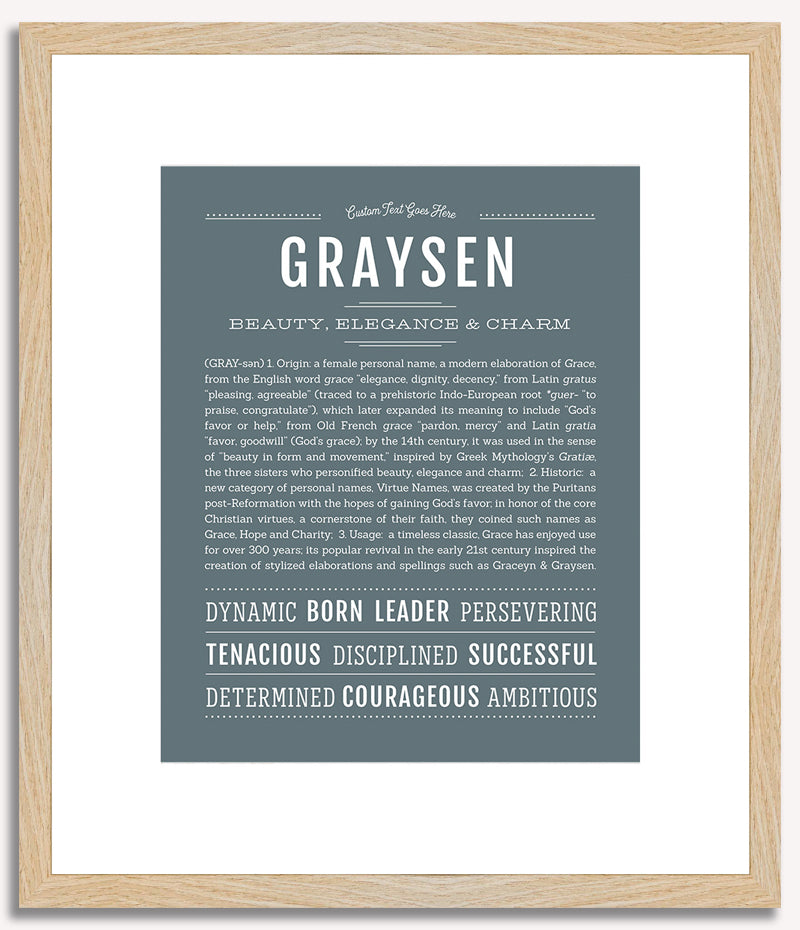 Graysen (female) | Name Art Print