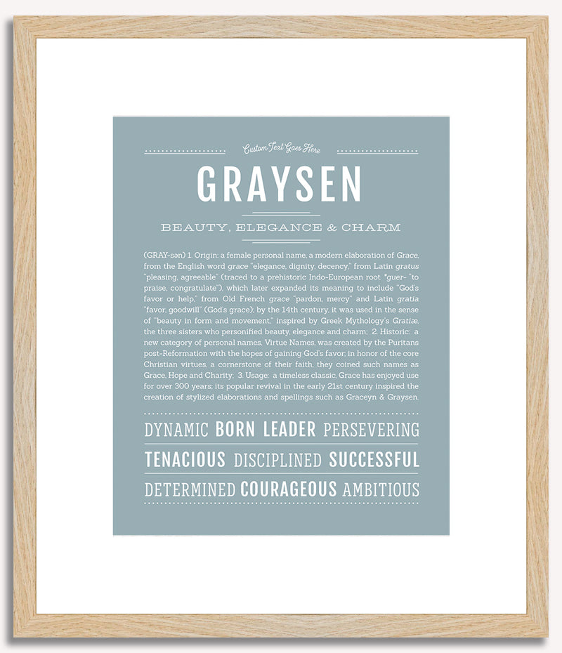 Graysen (female) | Name Art Print