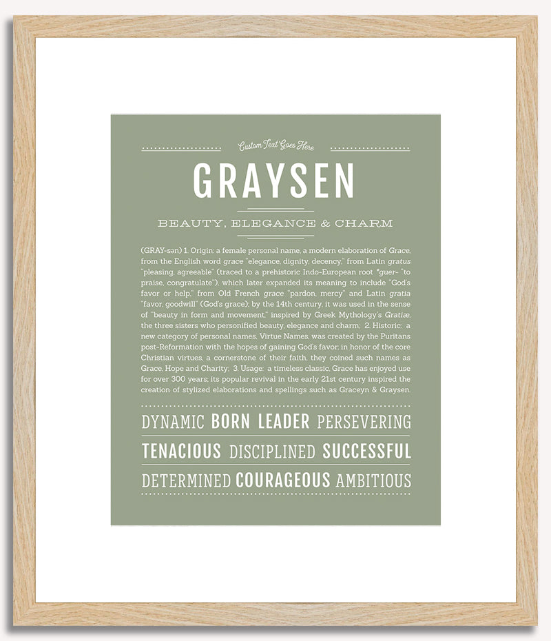 Graysen (female) | Name Art Print