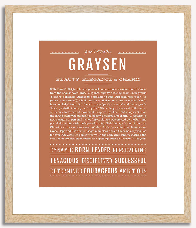 Graysen (female) | Name Art Print