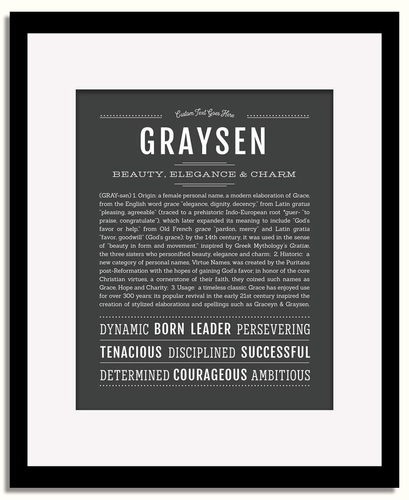 Frame Options | Charcoal Gray | Black Frame, Matted