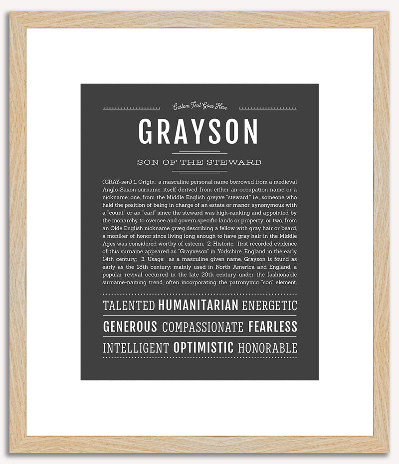 Grayson (male) | Name Art Print