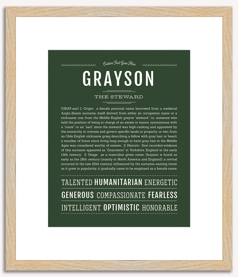 Grayson (female) | Name Art Print