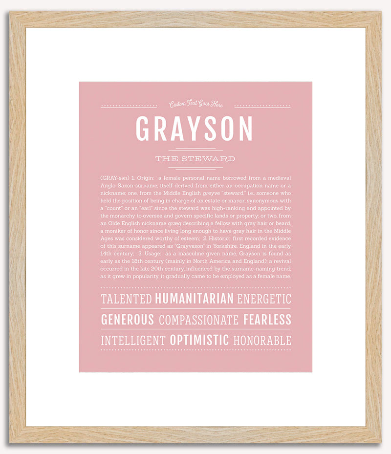 Grayson (female) | Name Art Print