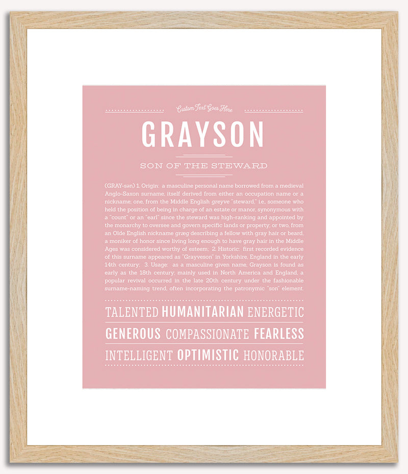 Grayson (male) | Name Art Print