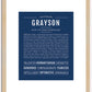 Grayson (male) | Name Art Print