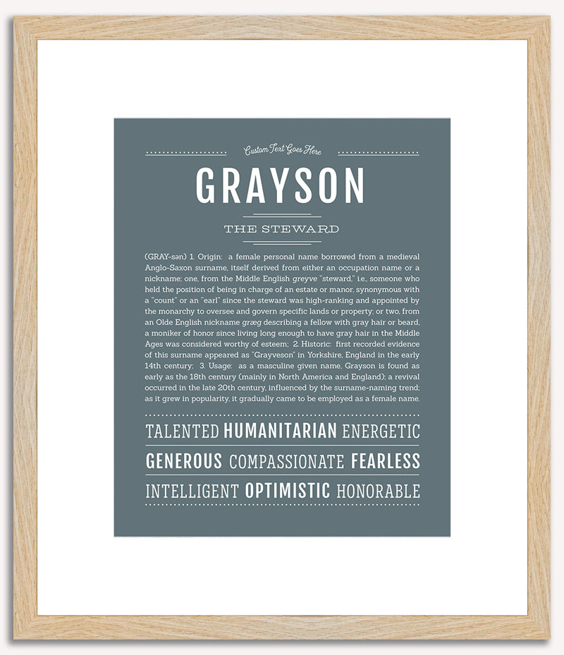 Grayson (female) | Name Art Print