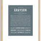 Grayson (male) | Name Art Print