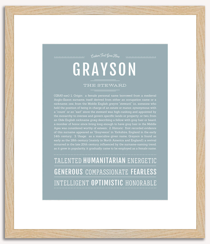 Grayson (female) | Name Art Print