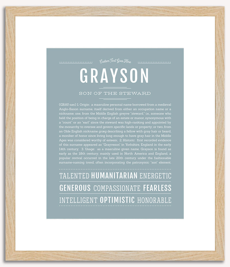 Grayson (male) | Name Art Print