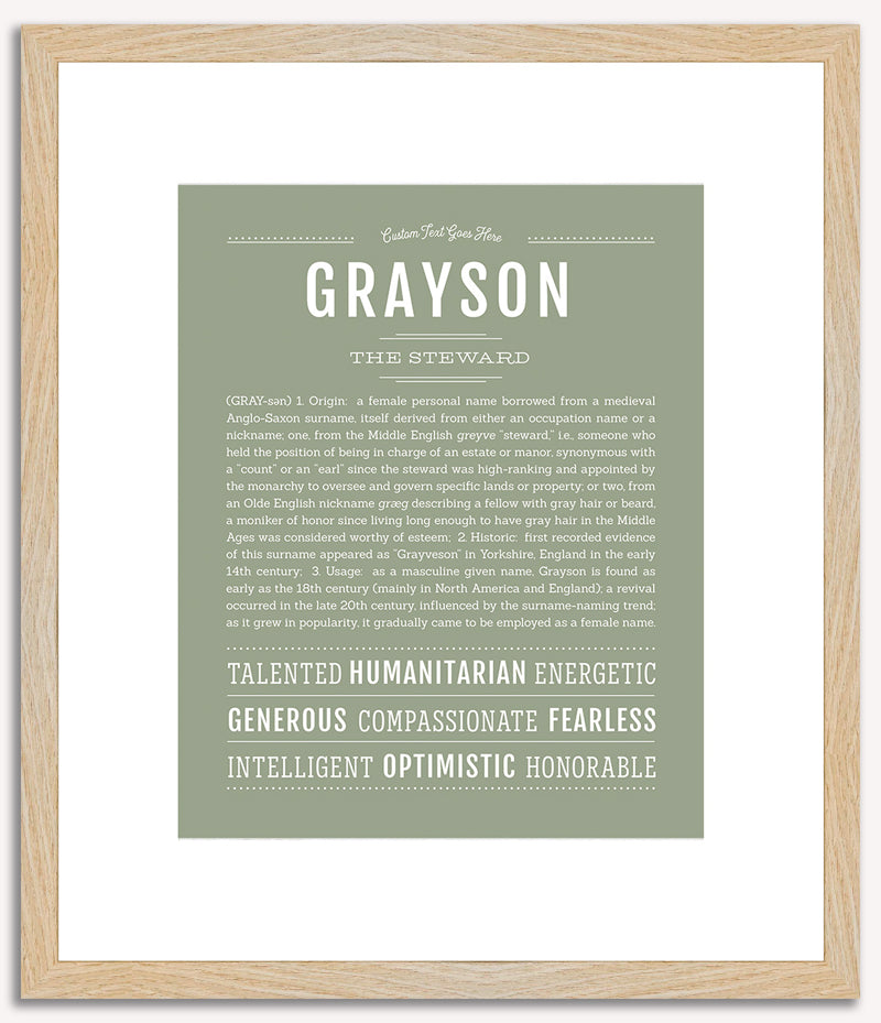 Grayson (female) | Name Art Print